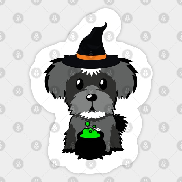 Cute schnazuer dog is a witch Sticker by Pet Station